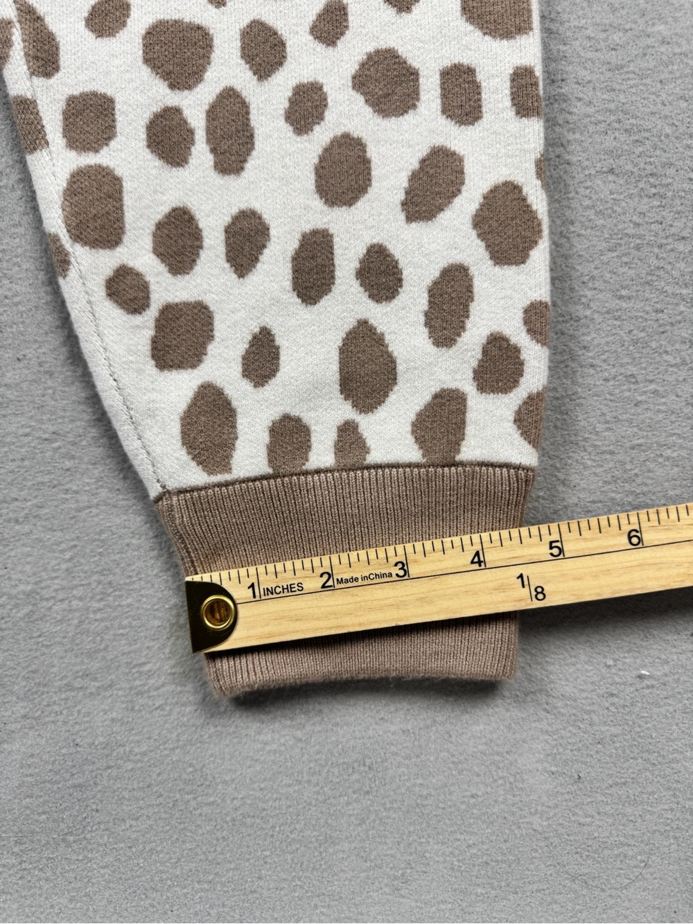 Ann Taylor Womens Small Sweater Knit Leopard Joggers Pants Drawstring Cuff Ankle - Picture 14 of 14